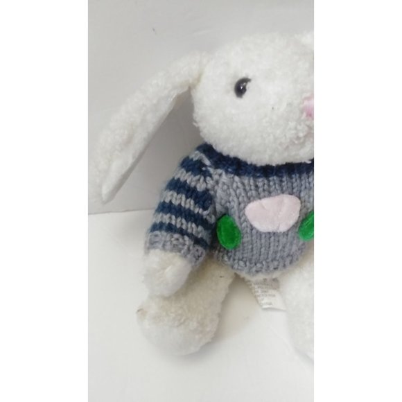 Chrisha Playful Plush Vtg. 80s Bunny Rabbit in Sweater 8" Stuff Animal Plush BI - Picture 3 of 8